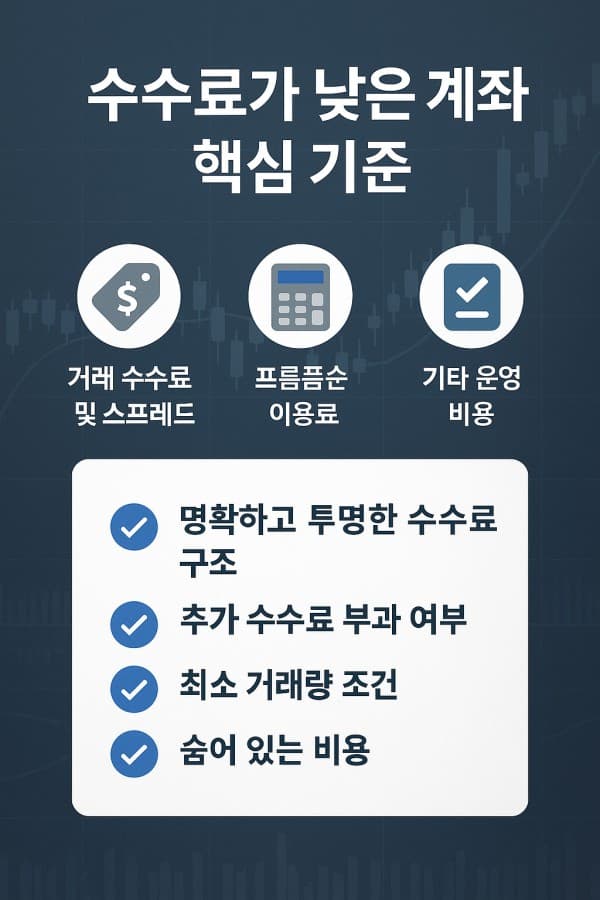 수수료가 낮은 계좌 선택 가이드