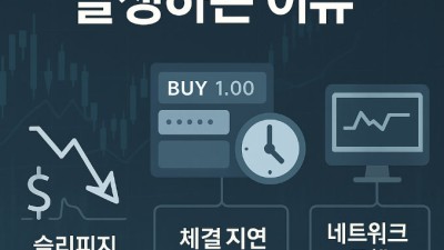 체결 지연 원인 총정리｜슬리피지·서버렉 대응법