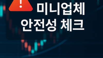 미니업체 안전성 체크포인트