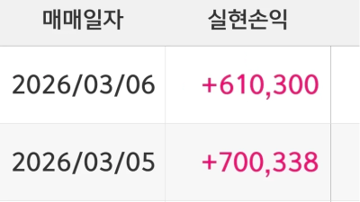 최근 수익이 괜찮았는데,,,