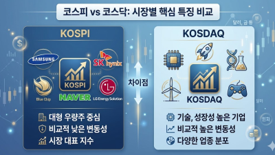 코스피 코스닥 차이 및 하락장 수익 매매 전략 요약