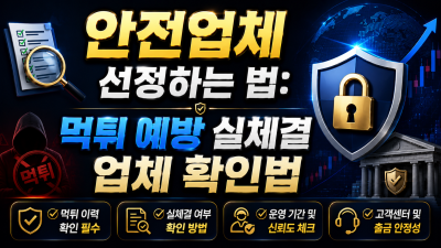 안전업체 선정하는 법: 먹튀 예방 실체결 업체 확인법