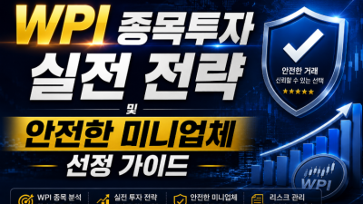 WPI종목투자 실전 전략 및 안전한 미니업체 선정 가이드