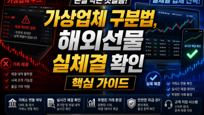 가상업체구분법, 해외선물 실체결 확인 핵심 가이드