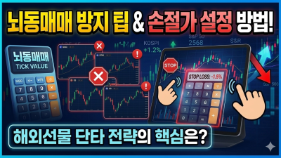 뇌동매매 방지 팁 & 손절가 설정 방법!  해외선물 단타 전략의 핵심은?